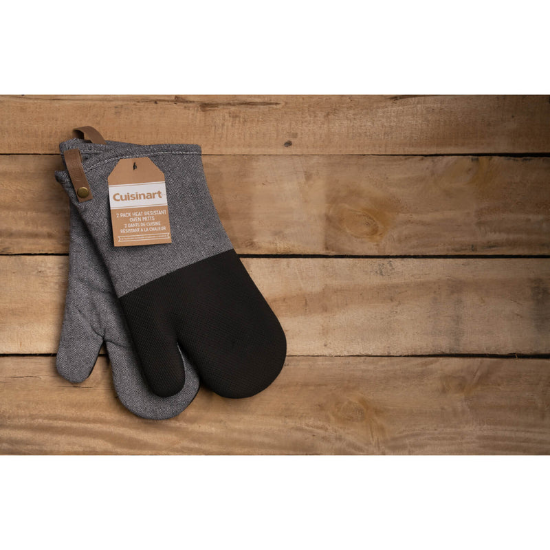 Buy Cuisinart  Neoprene Pack of 2 Oven Mitts - Grey – Potters Cookshop