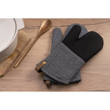 Cuisinart Neoprene Pack of 2 Oven Mitts - Herringbone Charcoal