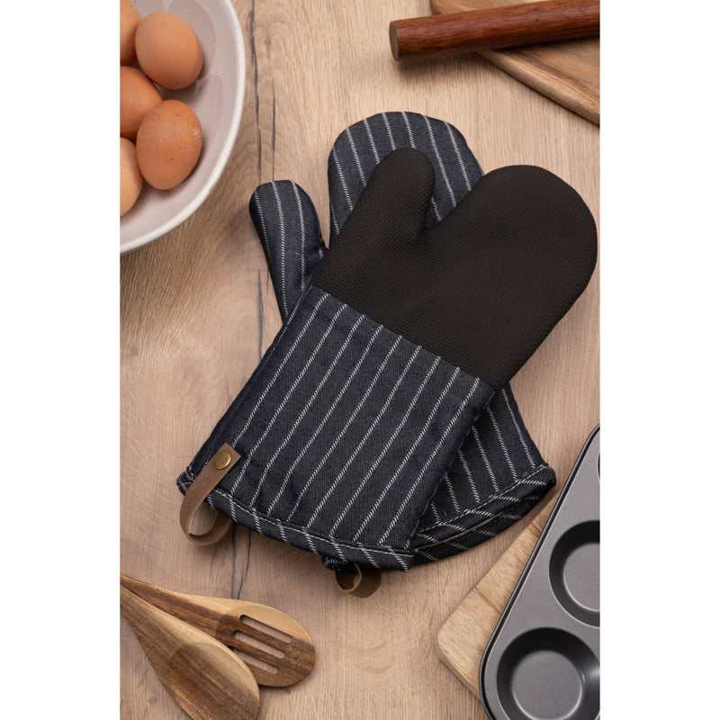 Buy Cuisinart  Neoprene Pack of 2 Oven Mitts - Herringbone Blue – Potters  Cookshop