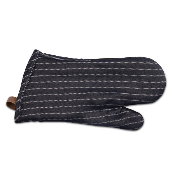 Cuisinart Neoprene Pack of 2 Oven Mitts - Denim Pinstripe