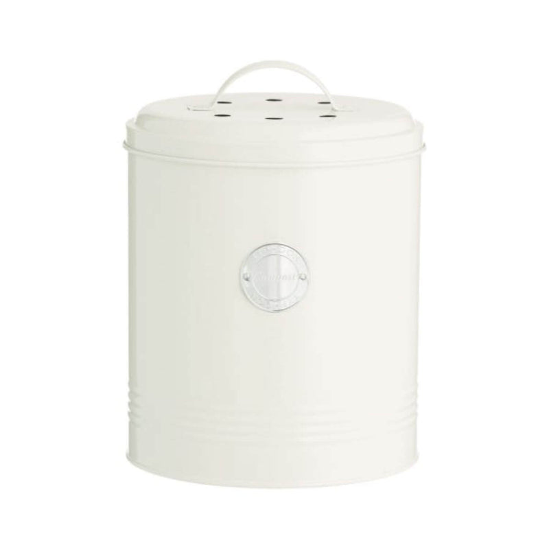 Typhoon Living 2.5 Litre Compost Caddy - Cream