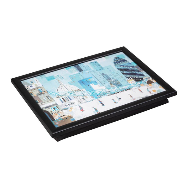 Denby Double Laptray With Black Edge - London Scene - Potters Cookshop