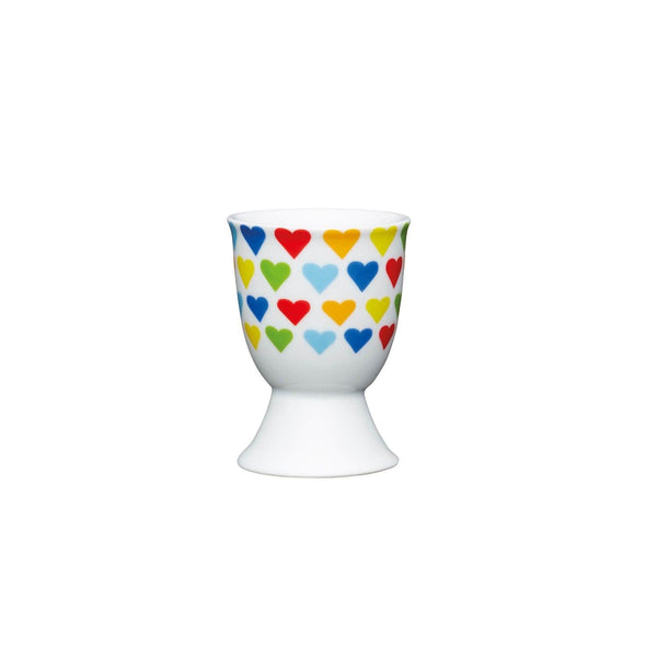 KitchenCraft Egg Cup - Brights Hearts - Potters Cookshop