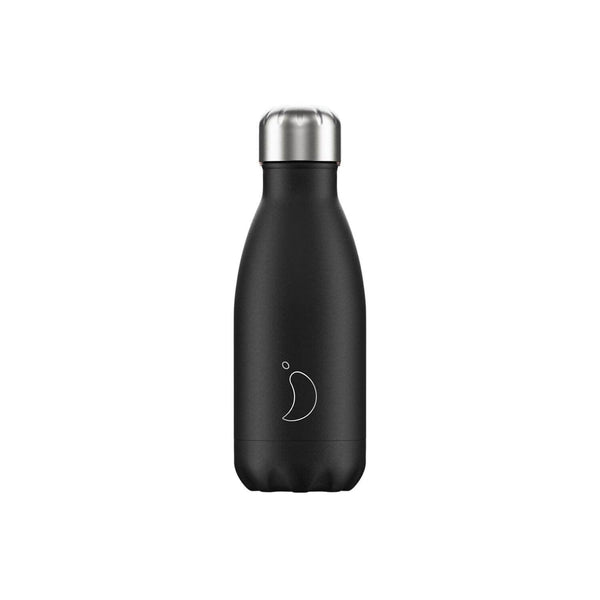 Chilly’s 260ml Monochrome Drinks Bottle - Black - Potters Cookshop