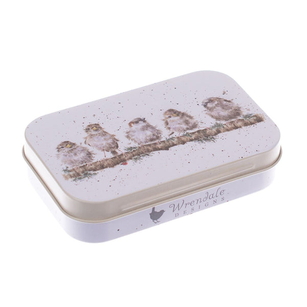Wrendale Designs by Hannah Dale Mini Tin - Chirpy Chaps Sparrow