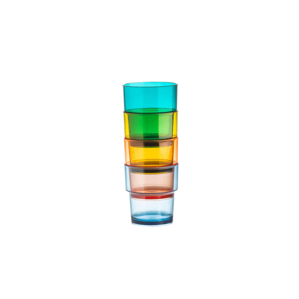 Navigate Summerhouse 4-Piece Set of Stacking Polyester Tumbler Glasses - Riviera