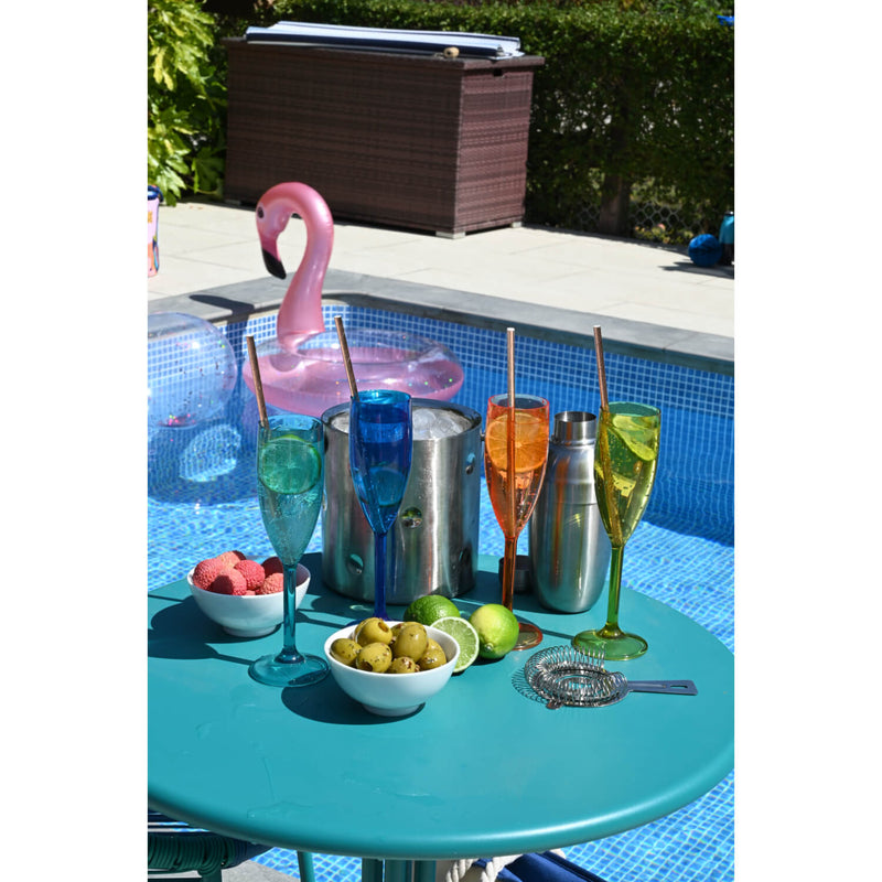 Navigate Summerhouse 4-Piece Set of Polyester Flute Glasses - Riviera