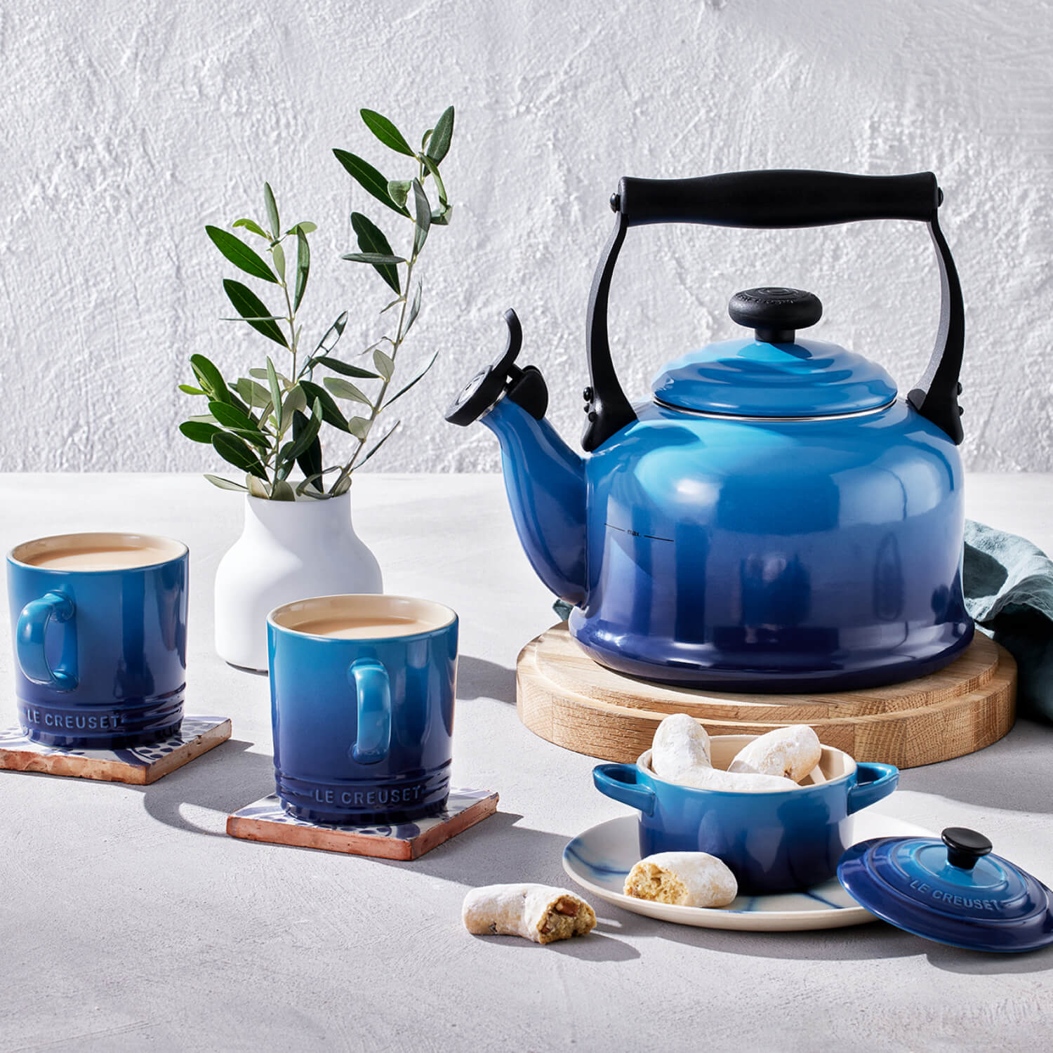 Buy Le Creuset Traditional Stove Top Kettle Azure Potters Cookshop