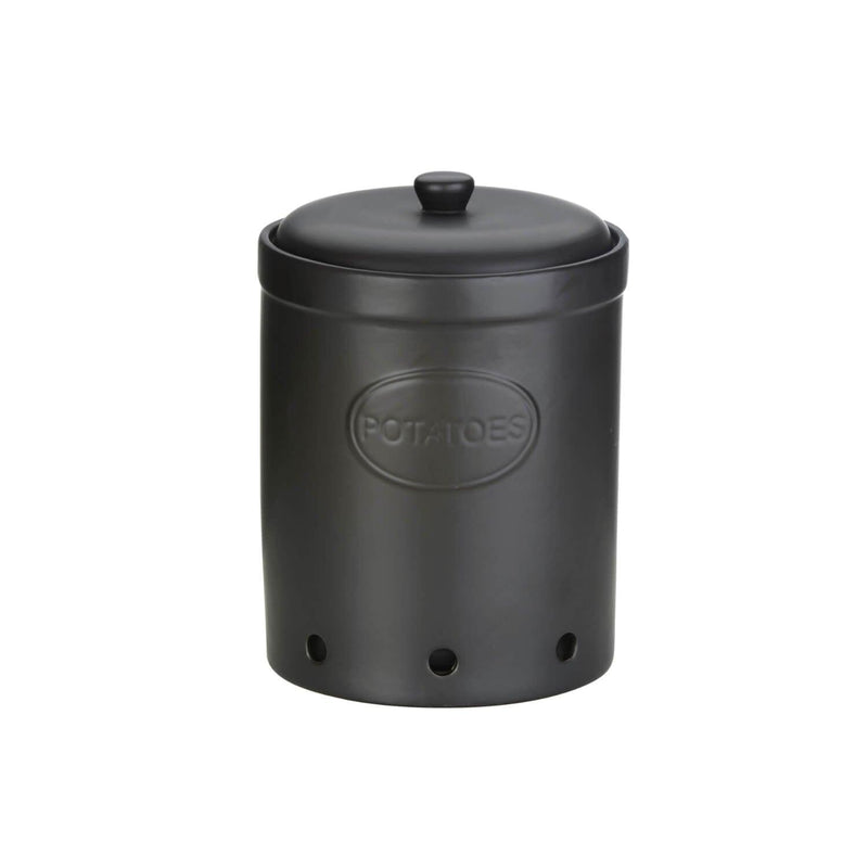 Bia International Potato Storage Jar - Matte Black - Potters Cookshop