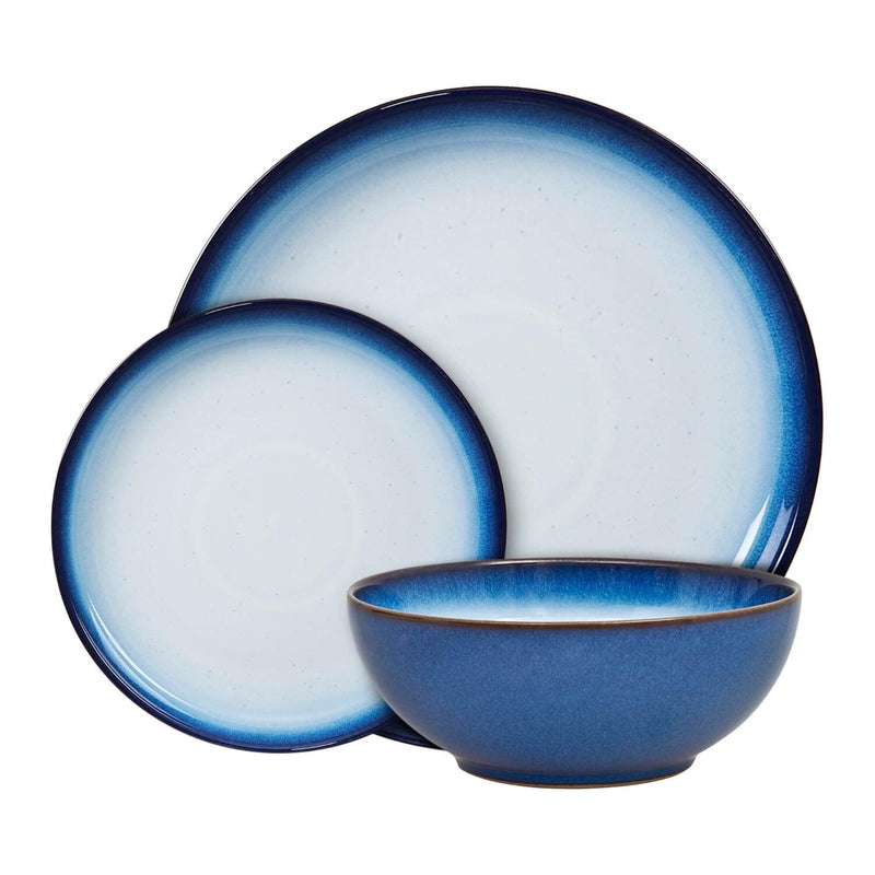 Denby Blue Haze Coupe Tableware Set - 12 Piece - Potters Cookshop