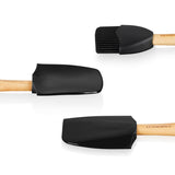 Le Creuset Craft 3 Piece Silicone Spatula Set - Onyx Black