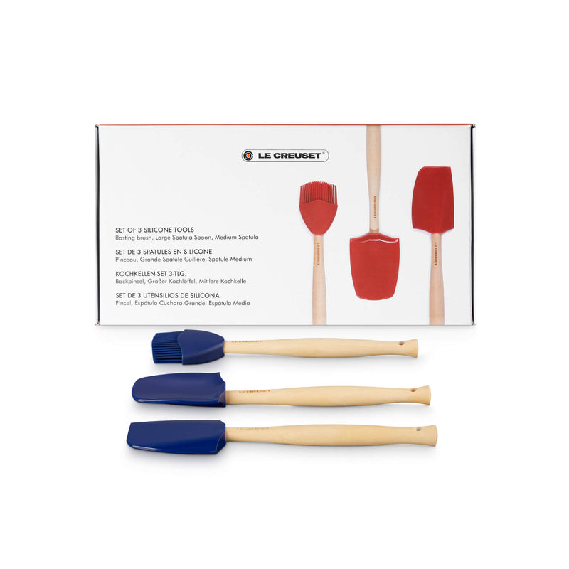 Le Creuset Craft 3-Piece Silicone Spatula Set - Azure