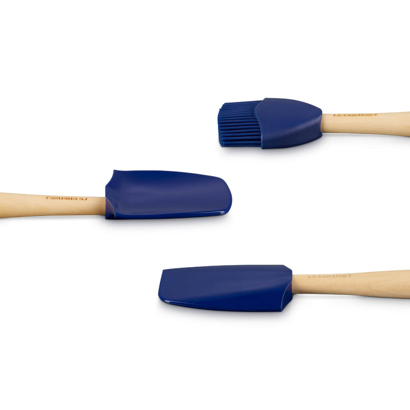 Le Creuset Craft 3-Piece Silicone Spatula Set - Azure