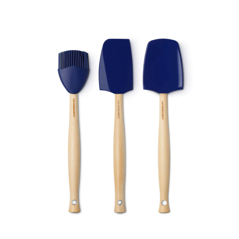 Le Creuset Craft 3-Piece Silicone Spatula Set - Azure