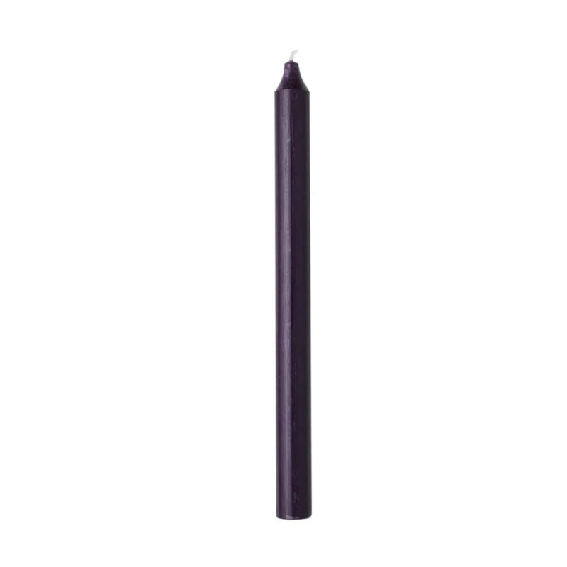 Cidex Rustic Tapered Candle - Dark Purple