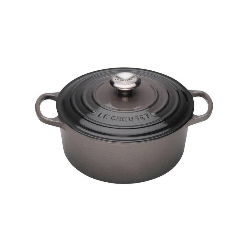 Le Creuset Signature Cast Iron 20cm Round Casserole - Flint - Potters Cookshop