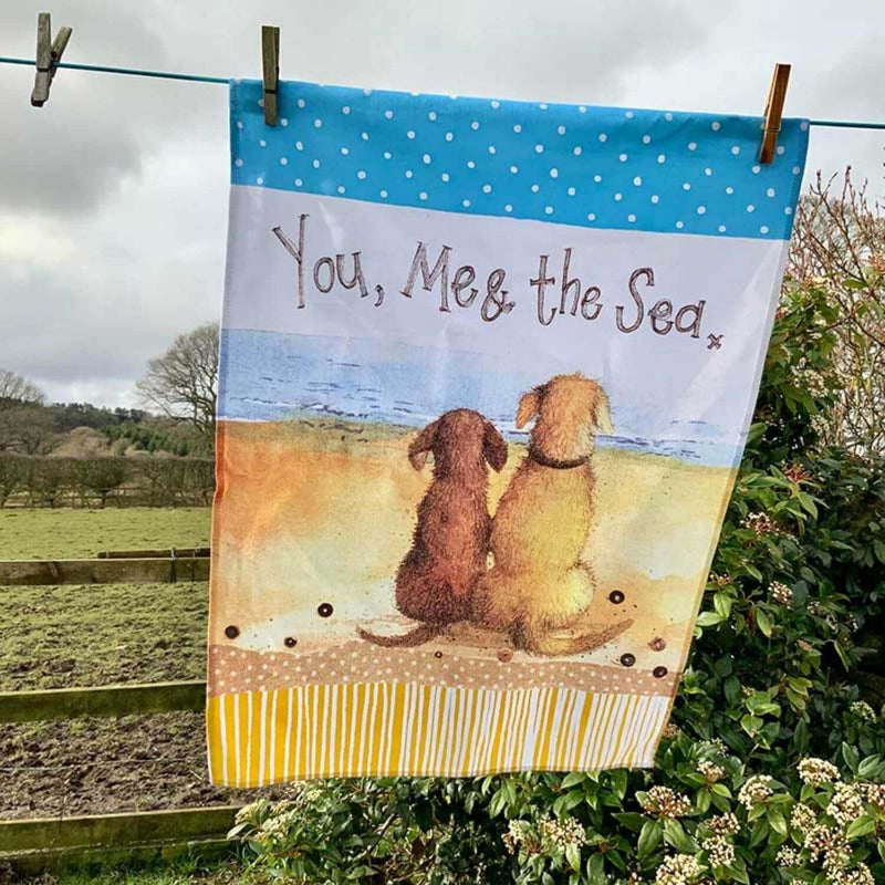 Alex Clark Tea Towel - You, Me & The Sea - Potters Cookshop