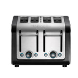 Dualit Architect 1.5 Litre Jug Kettle & 4 Slot Toaster Set - Black & Brushed Stainless Steel