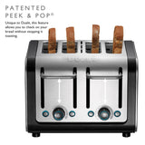 Dualit Architect 46505 4 Slot Toaster - Black & Brushed Stainless Steel