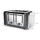 Dualit Architect 46526 4 Slot Toaster - Grey & Stainless Steel