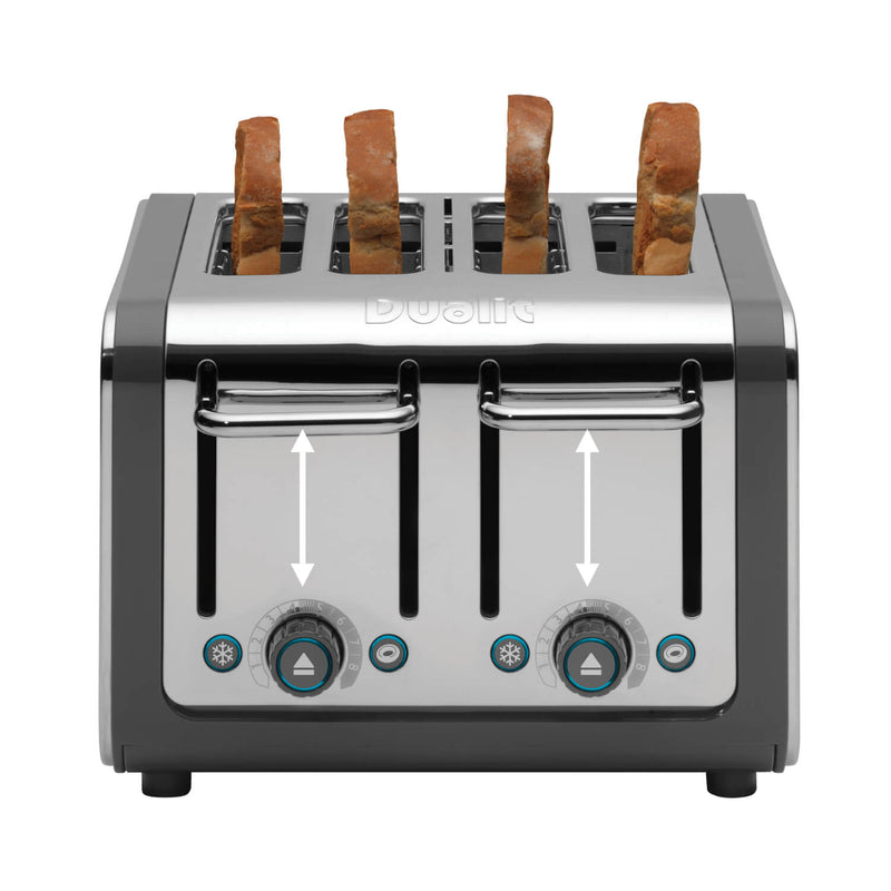Dualit Architect 1.5 Litre Jug Kettle & 4 Slot Toaster Set - Grey & Stainless Steel