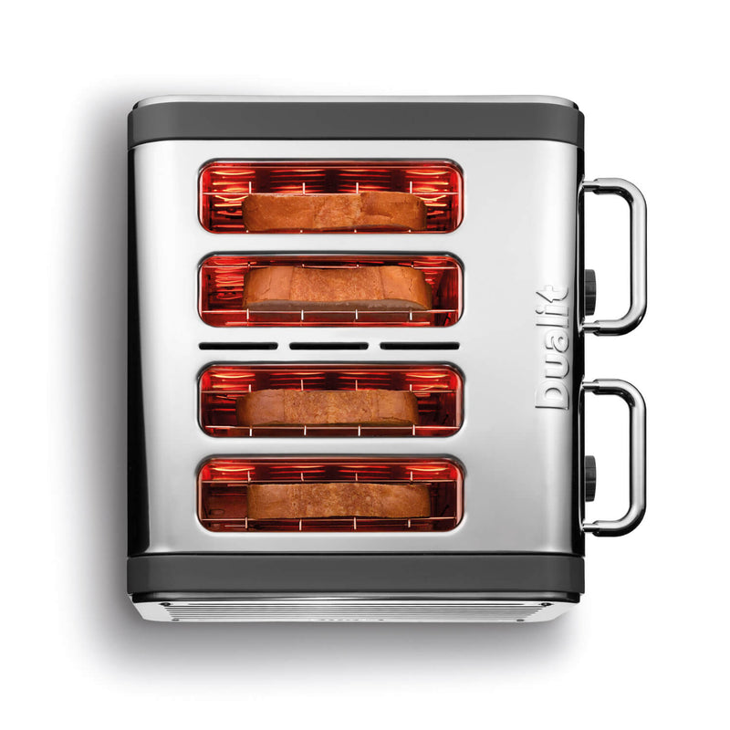 Dualit Architect 1.5 Litre Jug Kettle & 4 Slot Toaster Set - Grey & Stainless Steel