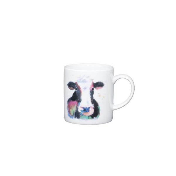 KitchenCraft Espresso Mug - Watercolour Cow - Potters Cookshop