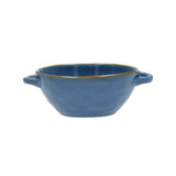 Rose & Tulipani Concerto Blu Avio Blue Soup Bowl With Handles - 14cm - Potters Cookshop