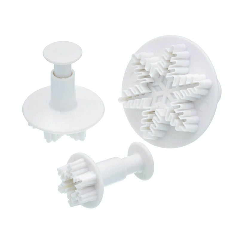 Sweetly Does It 3 Piece Fondant Plunger Cutter Set - Snowflake