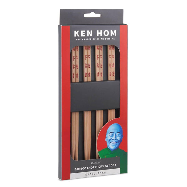 Ken Hom Bamboo Chopsticks - Set of 4 - Potters Cookshop