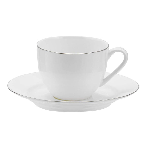Royal Worcester Serendipity Platinum Teacup & Saucer Set - White