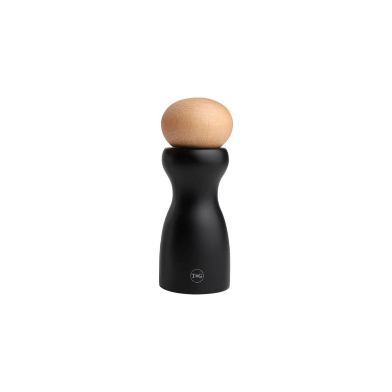 T&G Sphere Pepper Mill With Beech Top - Black