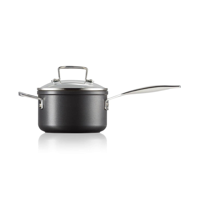 Le Creuset Toughened Non-Stick Saucepan With Glass Lid - 16cm - Potters Cookshop