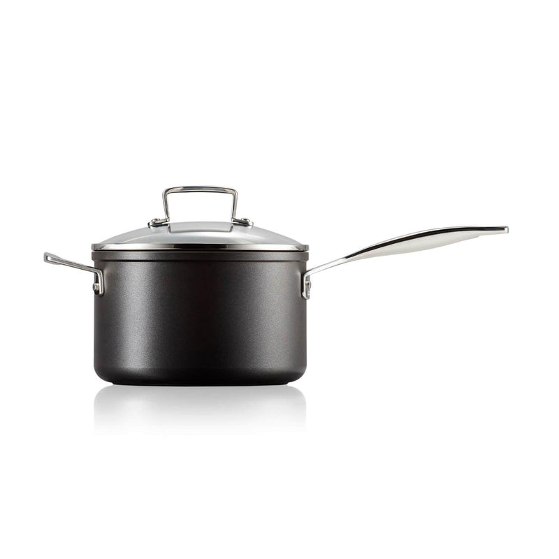 Le Creuset Toughened Non-Stick Saucepan With Glass Lid - 20cm - Potters Cookshop