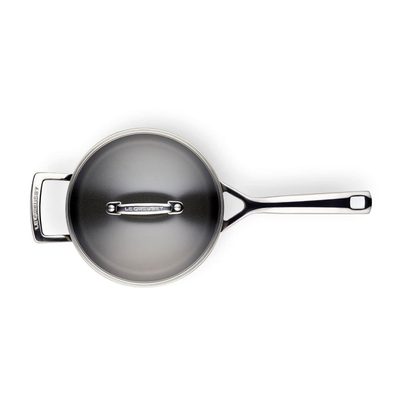 Le Creuset Toughened Non-Stick Saucepan With Glass Lid - 20cm - Potters Cookshop