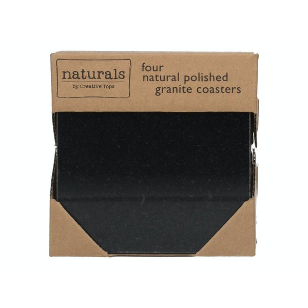 Creative Tops Naturals 4 Piece Square Coaster Set - Granite - Potters Cookshop