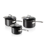 Le Creuset Toughened Non-Stick 3 Piece Saucepan Set - Potters Cookshop