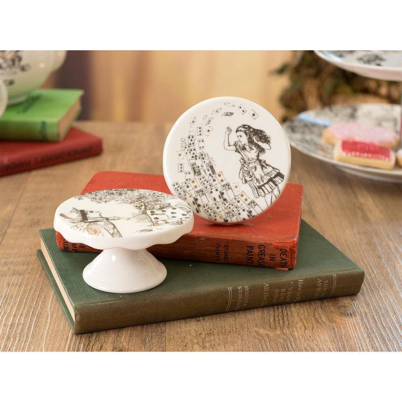 Alice in Wonderland Mini Cake Pedestals - Set of 2 - Potters Cookshop