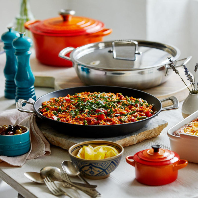 Le Creuset Toughened Non-Stick Paella Pan - 32cm - Potters Cookshop