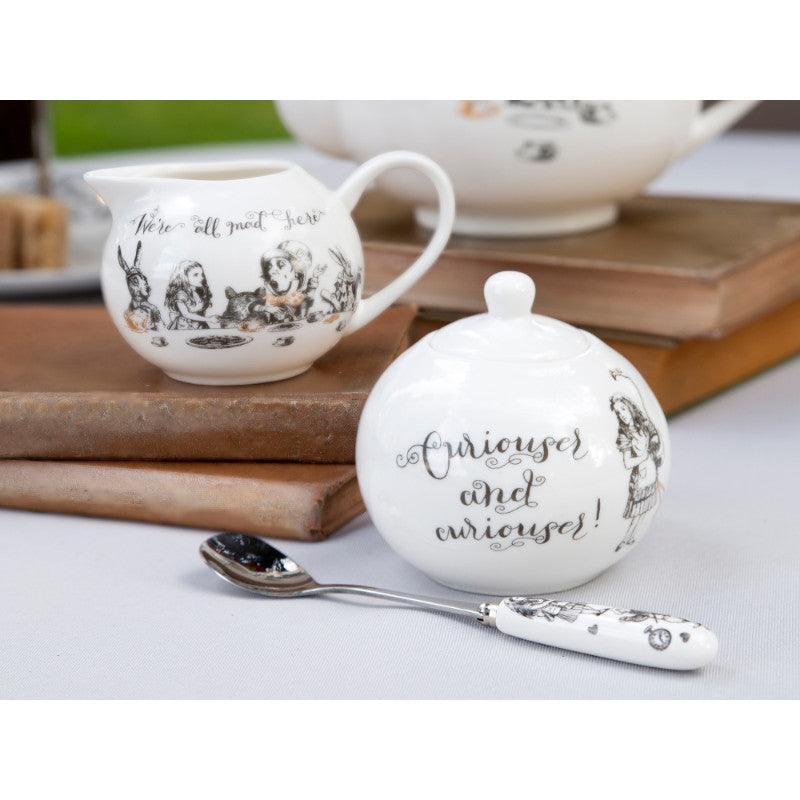 Alice in Wonderland Sugar Bowl & Creamer Set - Potters Cookshop