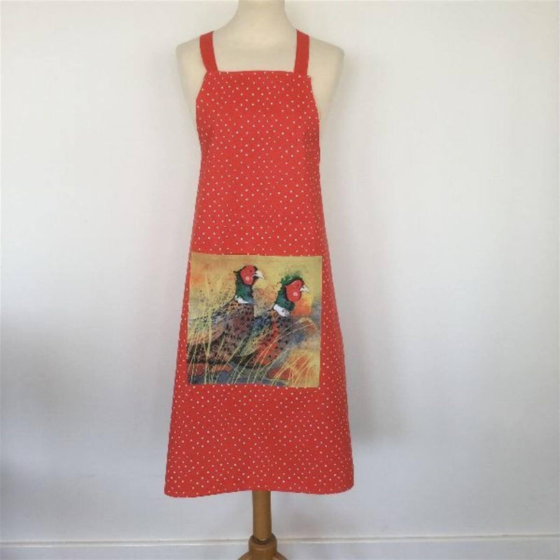 Alex Clark Cotton Apron - Pheasants - Potters Cookshop