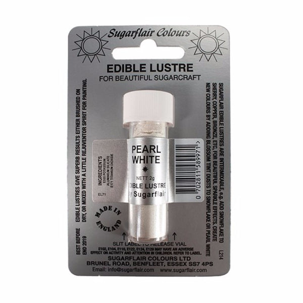 Sugarflair Edible Lustre Dust - Pearl White