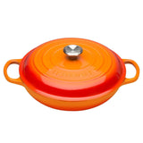 Le Creuset Signature Cast Iron 26cm Shallow Casserole - Volcanic - Potters Cookshop