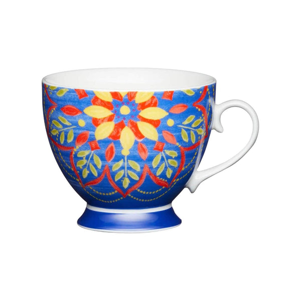 KitchenCraft 400ml Footed Blue - Moroccan Blue - Potters Cookshop