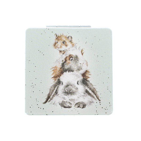 Wrendale Designs by Hannah Dale Compact Mirror - Piggy in the Middle