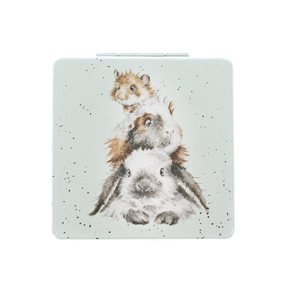 Wrendale Designs Compact Mirror - Piggy in the Middle