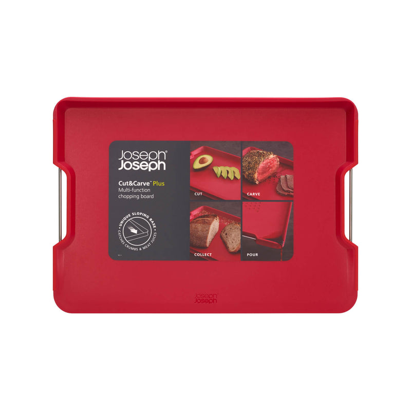 Joseph Joseph Cut&Carve Plus Multifunction Large Chopping Board - Red