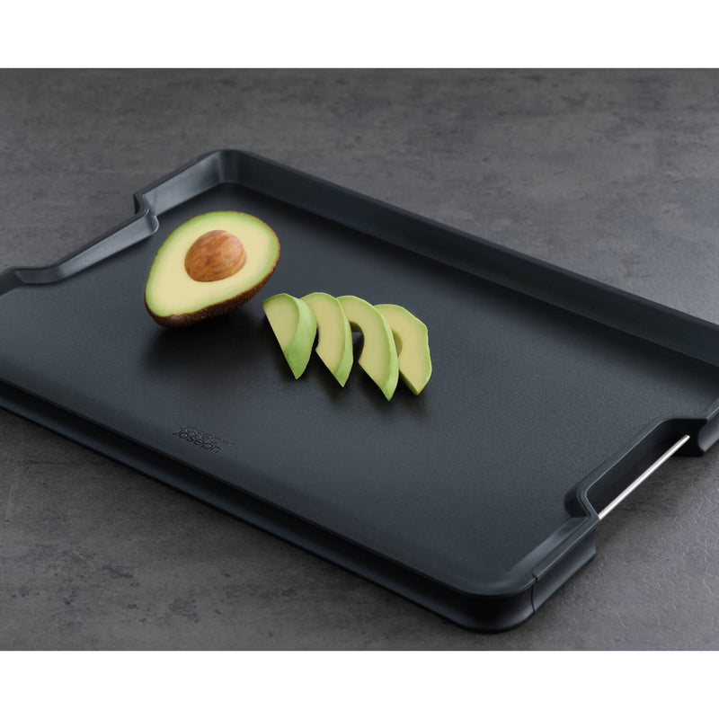 Joseph Joseph Cut&Carve Plus Multi-function Extra Large Chopping Board - Black