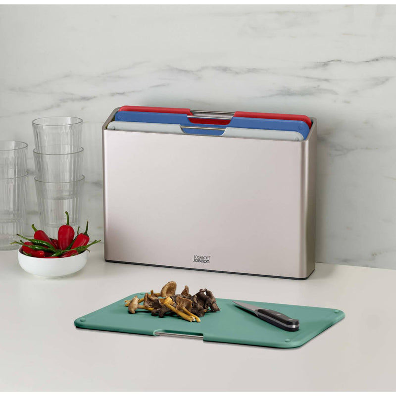 Joseph Joseph 4-Piece Folio Large Chopping Board Set -  Coast Silver - Potters Cookshop
