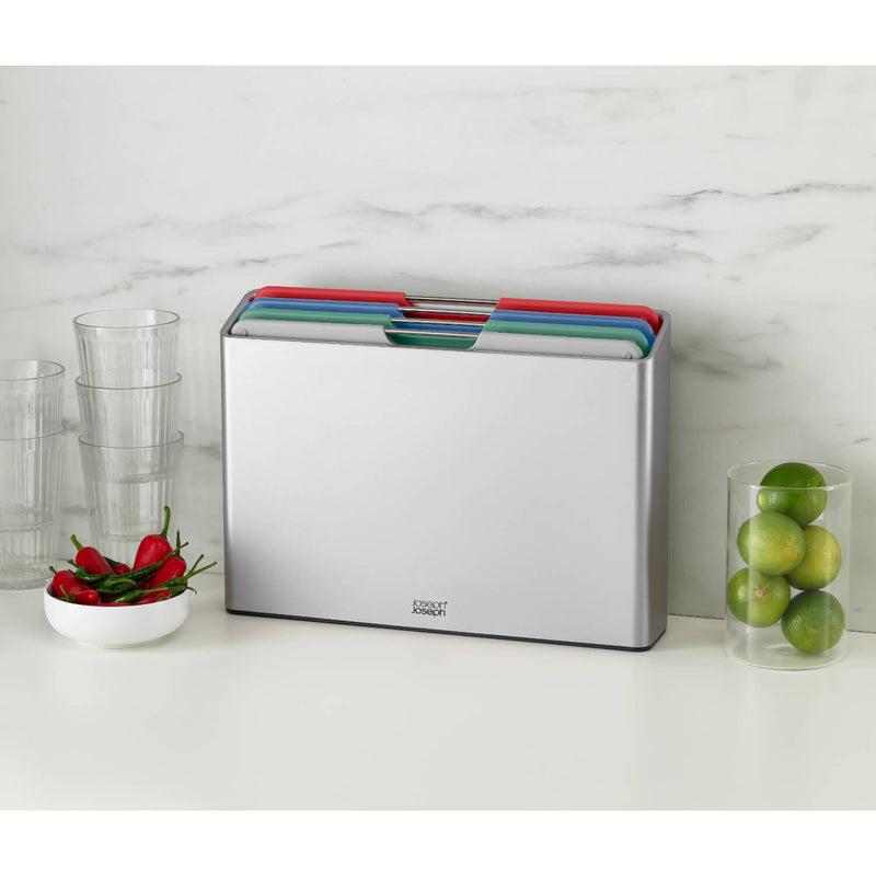 Joseph Joseph 4-Piece Folio Large Chopping Board Set -  Coast Silver - Potters Cookshop